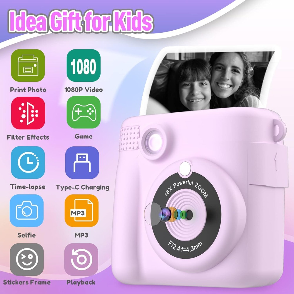 كاميرا طباعة فورية للأطفال، كا - مراجعة Kids Toys 3 Year Old وسعره
