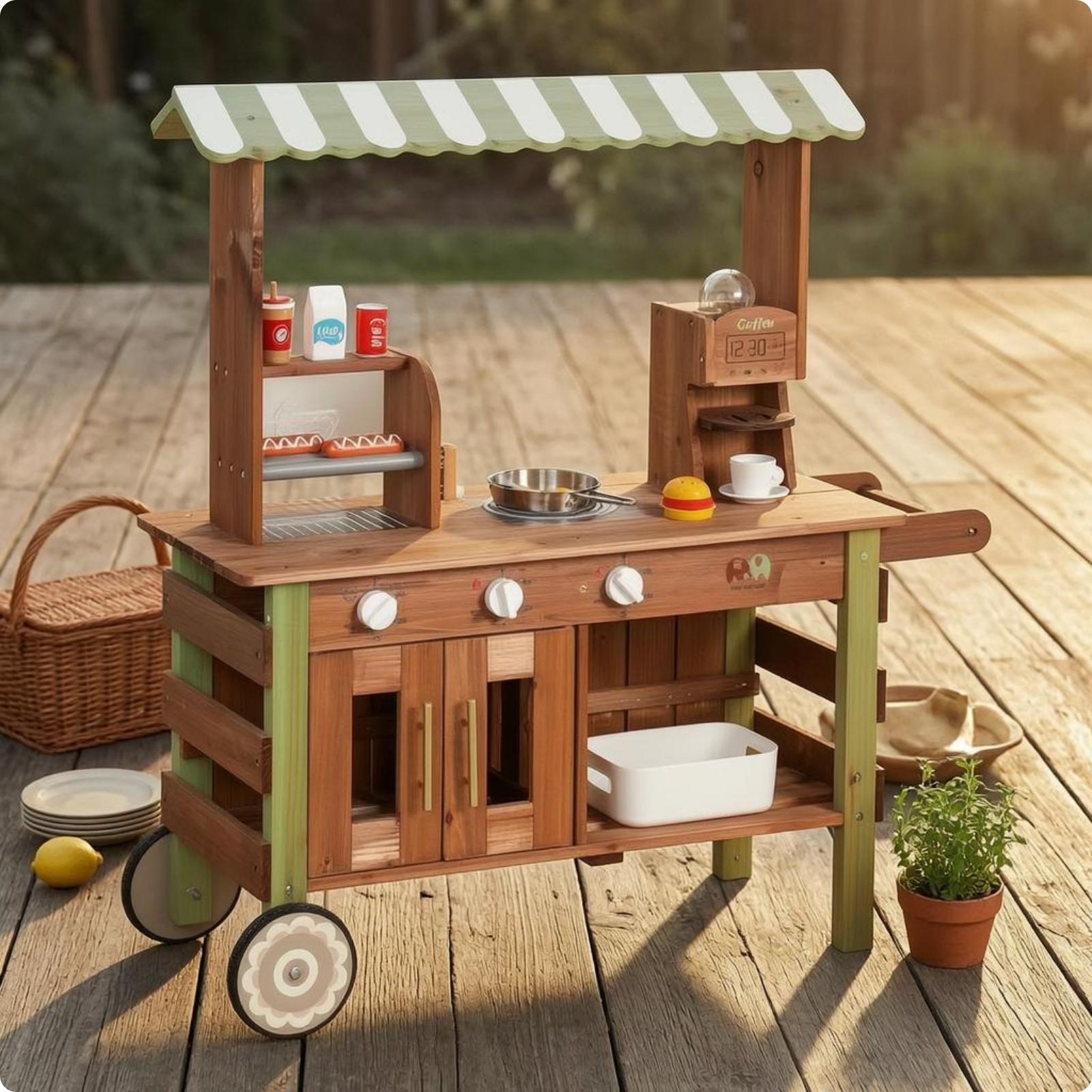 مجموعة ألعاب مطبخ وسوق خشبية ل - مراجعة Kids Toys Kitchen Set وسعره
